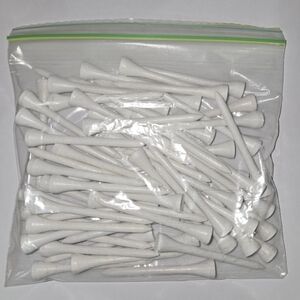 60 Pc. White Wooden Golf Tees 2.75 In.
